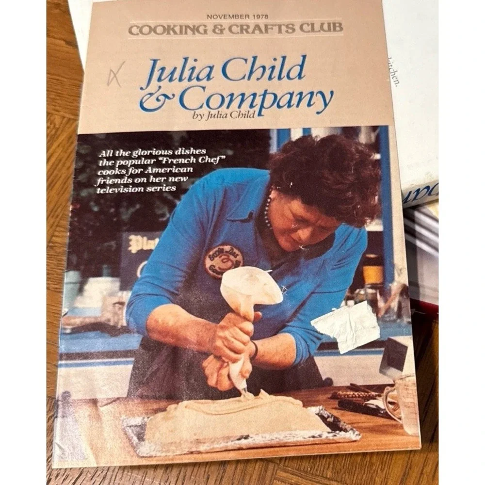 Julia Child & Company Cookbook‎ 1978 1st Ed Hardcover Lot W/ Brochure DJ Wear